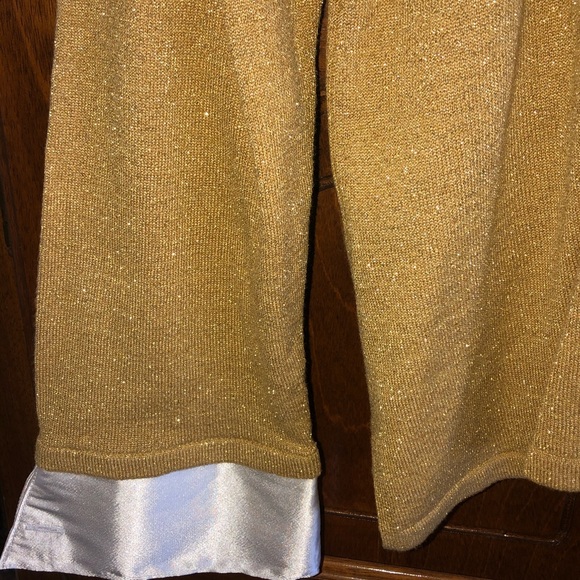 Elementz 3x Shirt Blouse Gold Shimmery White Trim - Picture 3 of 4